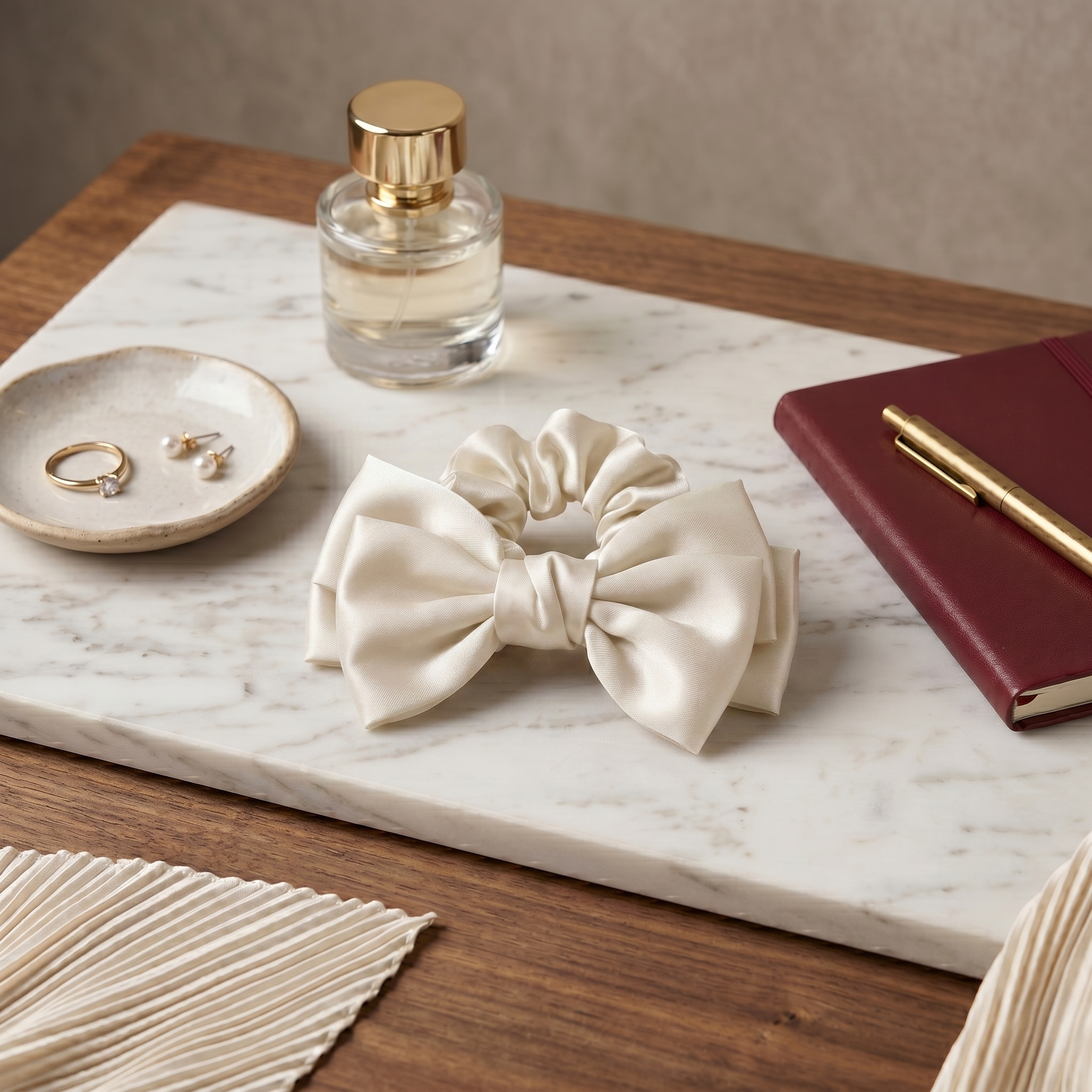 chouchou noeud en satin